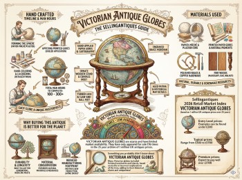 Victorian Antique Globes Guide Infographic