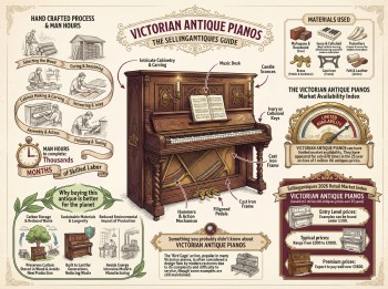 Victorian Antique Pianos Guide Infographic