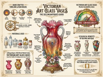 Victorian Art Glass Vases Guide Infographic