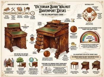 Victorian Burr Walnut Davenport Desks Guide Infographic