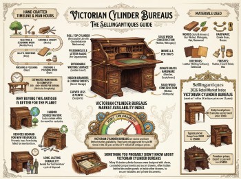 Victorian Cylinder Bureaus Guide Infographic