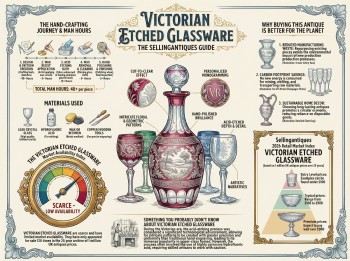 Victorian Etched Glassware from 0 Shops