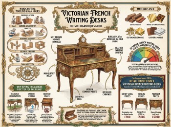 Victorian French Writing Desks Guide Infographic
