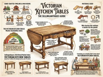 Victorian Kitchen Tables Guide Infographic