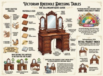 Victorian Kneehole Dressing Tables Guide Infographic