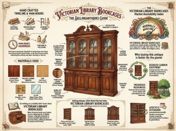 Victorian Library Bookcases Guide Infographic