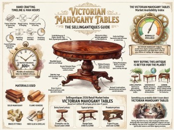 Victorian Mahogany Tables Guide Infographic