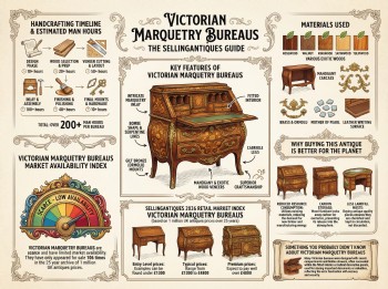 Victorian Marquetry Bureaus Guide Infographic