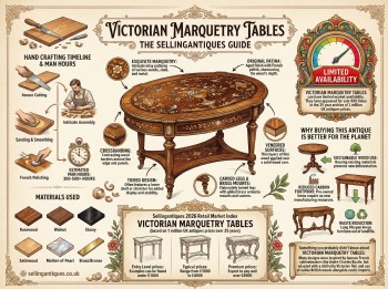 Victorian Marquetry Tables Guide Infographic