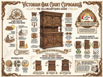 Victorian Oak Court Cupboards Guide Infographic