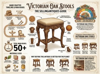 Victorian Oak Stools Guide Infographic