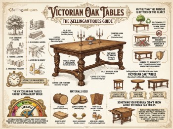 Victorian Oak Tables Guide Infographic