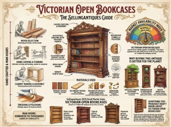 Victorian Open Bookcases Guide Infographic