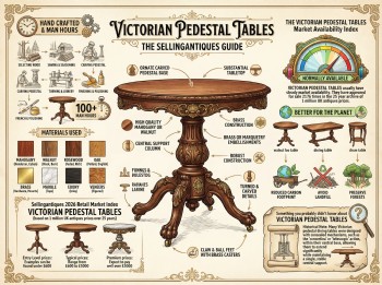 Victorian Pedestal Tables Guide Infographic