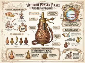 Victorian Powder Flasks Guide Infographic