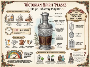 Victorian Spirit Flasks Guide Infographic