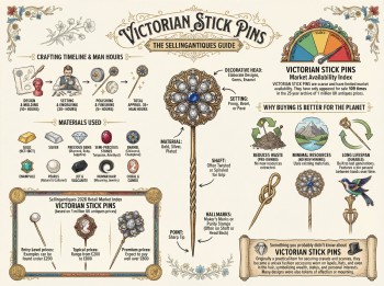 Victorian Stick Pins Guide Infographic