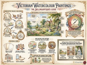 Victorian Watercolour Paintings Guide Infographic