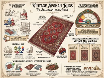 Vintage Afghan Rugs Guide Infographic