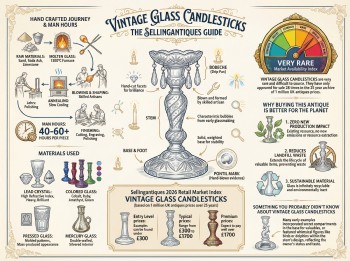 Vintage Glass Candlesticks Guide Infographic