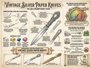 Vintage Silver Paper Knives Guide Infographic