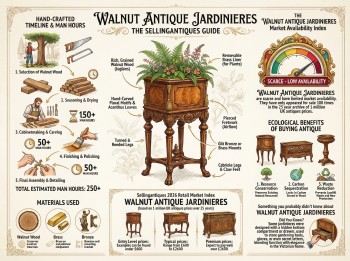 Walnut Antique Jardinieres Guide Infographic