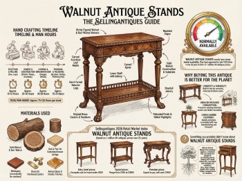 Walnut Antique Stands Guide Infographic