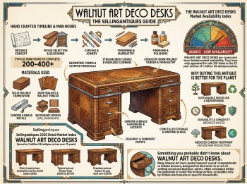Walnut Art Deco Desks Guide Infographic