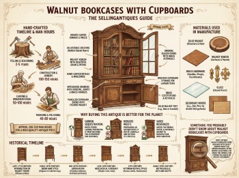Walnut Bookcases With Cupboards Guide Infographic