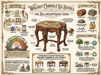 Walnut Cabriole Leg Stools Guide Infographic