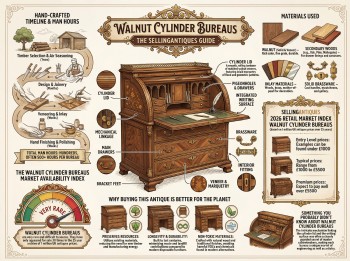 Walnut Cylinder Bureaus Guide Infographic