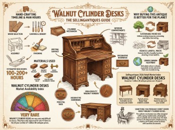 Walnut Cylinder Desks Guide Infographic