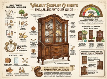 Walnut Display Cabinets Guide Infographic