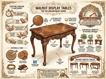 Walnut Display Tables Guide Infographic