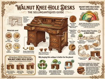 Walnut Knee Hole Desks Guide Infographic