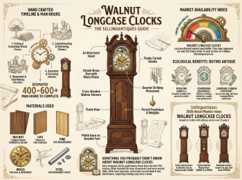 Walnut Longcase Clocks Guide Infographic