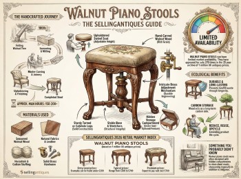 Walnut Piano Stools Guide Infographic