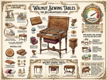 Walnut Sewing Tables Guide Infographic