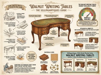 Walnut Writing Tables Guide Infographic