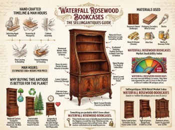 Waterfall Rosewood Bookcases Guide Infographic