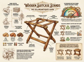 Wooden Suitcase Stands Guide Infographic