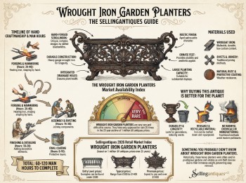 Wrought Iron Garden Planters Guide Infographic