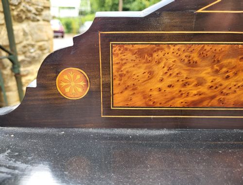 VICTORIAN INLAID EBONISED MIRRORED BACK CREDENZA - ADDITIONAL PHOTO 5