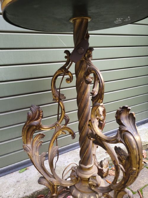 19TH CENTURY FRENCH PARISIAN CAST BRASS STANDARD LAMP - ADDITIONAL PHOTO 4