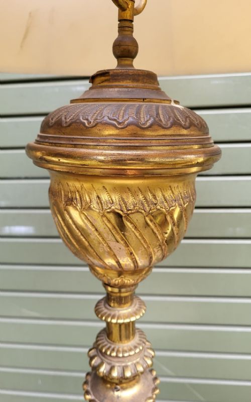 19TH CENTURY FRENCH PARISIAN CAST BRASS STANDARD LAMP - ADDITIONAL PHOTO 7