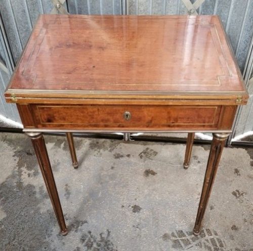 19TH CENTURY FRENCH WALNUT METAMORPHIC SIDE TABLE