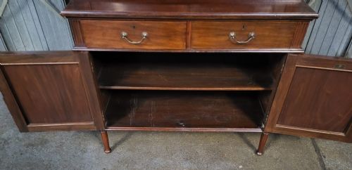 MAPLE CO EDWARDIAN MAHOGANY GLAZED BOOKCASE CABINET - ADDITIONAL PHOTO 2