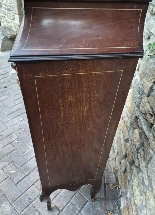 EDWARDIAN MARQUETRY INLAID DISPLAY CABINET - ADDITIONAL PHOTO 2