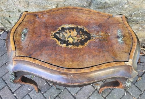 VICTORIAN INLAID BURR WALNUT PLANTER WITH LIFT OFF LID - ADDITIONAL PHOTO 1