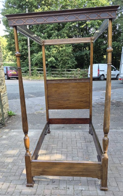 EDWARDIAN MAHOGANY FOUR POSTER BEDSTEAD IN THE GEORGIAN STYLE